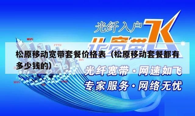 松原移动宽带套餐价格表（松原移动套餐都有多少钱的）