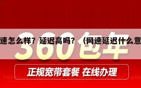 网速怎么样？延迟高吗？（网速延迟什么意思）