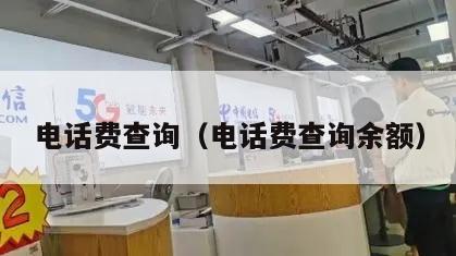 电话费查询（电话费查询余额）