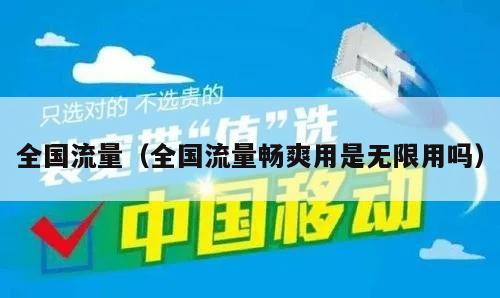 全国流量（全国流量畅爽用是无限用吗）