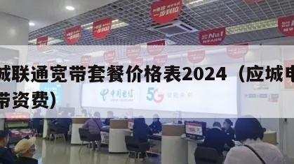 应城联通宽带套餐价格表2024（应城电信宽带资费）