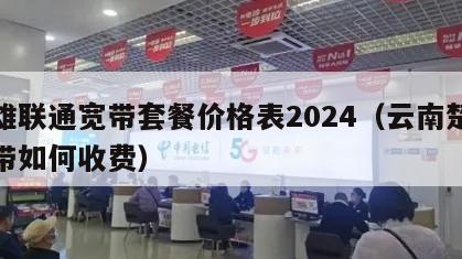 楚雄联通宽带套餐价格表2024（云南楚雄宽带如何收费）