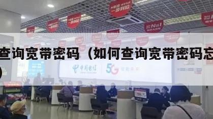 如何查询宽带密码（如何查询宽带密码忘了怎么办）