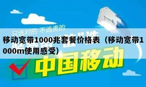 移动宽带1000兆套餐价格表（移动宽带1000m使用感受）