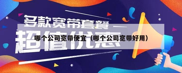 哪个公司宽带便宜（哪个公司宽带好用）