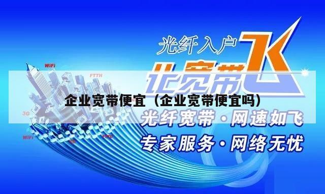 企业宽带便宜（企业宽带便宜吗）