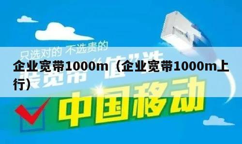 企业宽带1000m（企业宽带1000m上行）