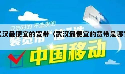 武汉最便宜的宽带（武汉最便宜的宽带是哪家）